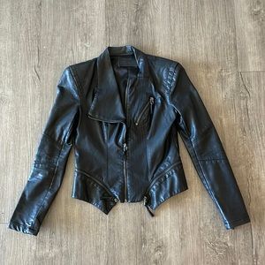 BLANK NYC FAUX LEATHER JACKET IN BLACK
